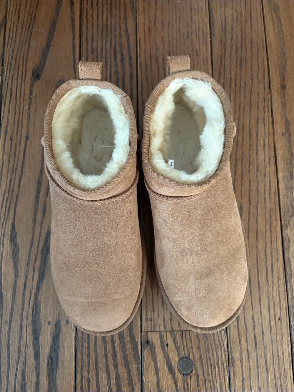 UGG Classic Short Shearling-Lined Suede Booties - Chestnut